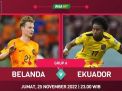 Link Nonton dan Prediksi Line Up Belanda vs Ekuador Piala Dunia 2022 Qatar