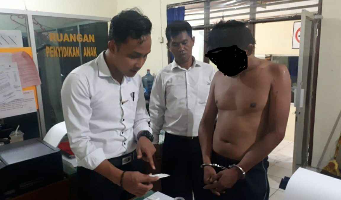 Pengguna Sabu saat diamankan Polres Merangin