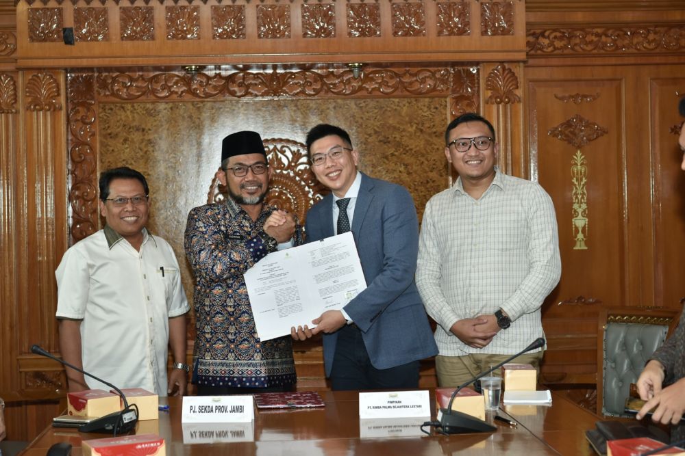 PJ Sekda Provinsi Jambi, Sudirman saat jalin kerjasama dengan PT Rimba Palma 