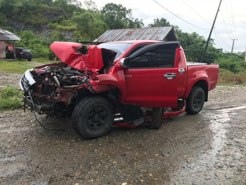 Mobnas Kasat Pol-PP Merangin kecelakaan di Jalan Lintas Sumatera