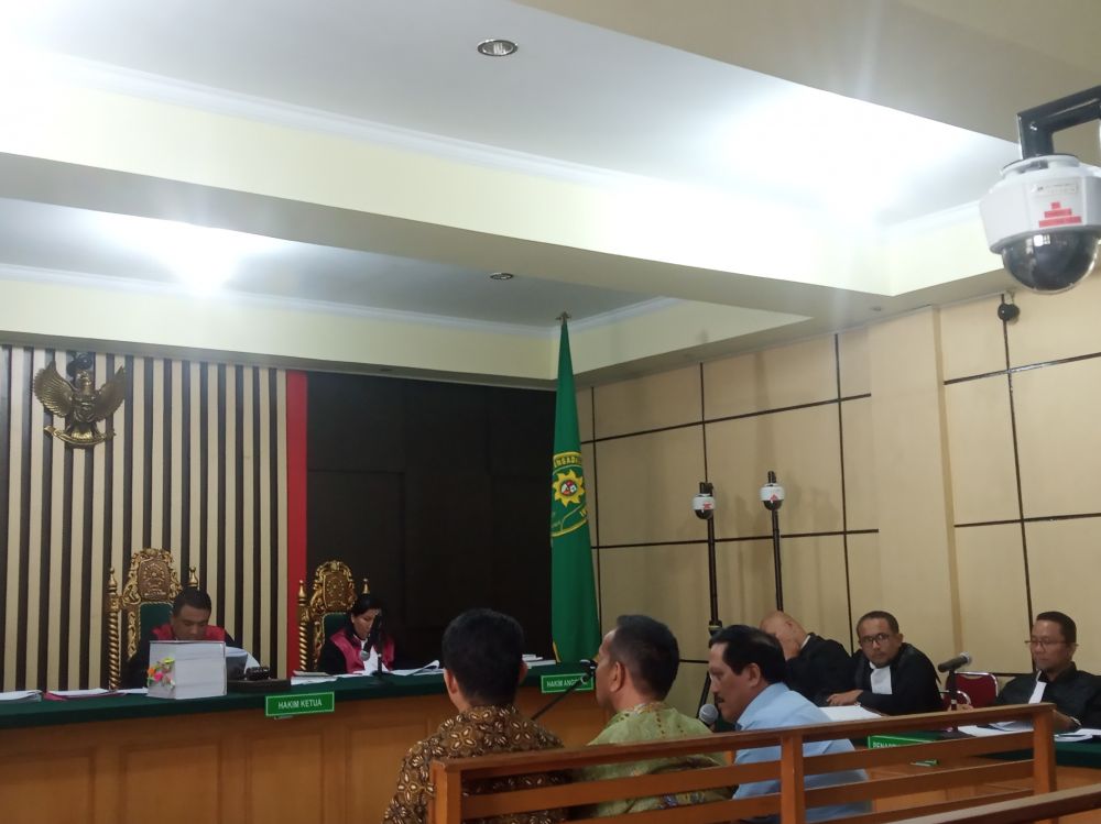 Terdakwa Zainal Abidin saat memberikan keterangan di Pengadilan Tipikor Jambi 