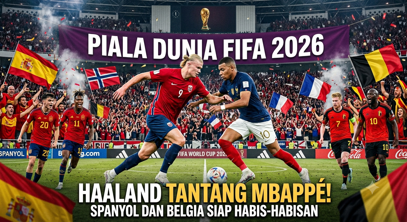 Haaland tantang Mbappe, Spanyol dan Belgia siap habis-habisan di Piala Dunia 2026