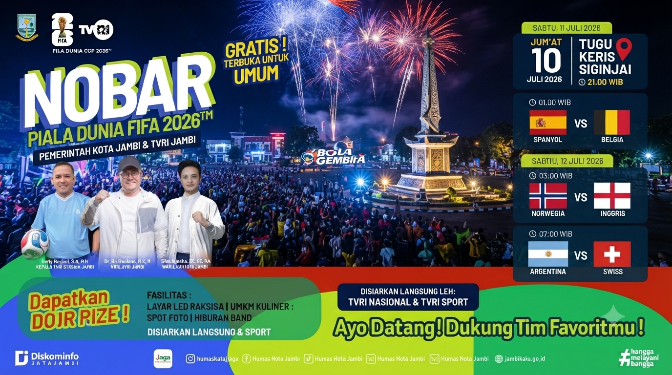 Nobar babak 8 besar Piala Dunia 2026 Pemkot Jambi