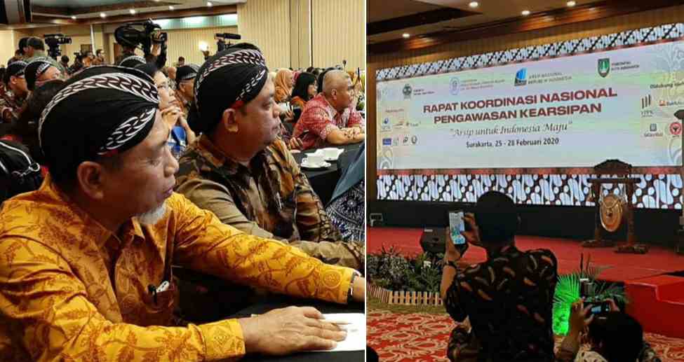 Wabup Mashuri saat hadiri Rakornas Kearsipan 2020