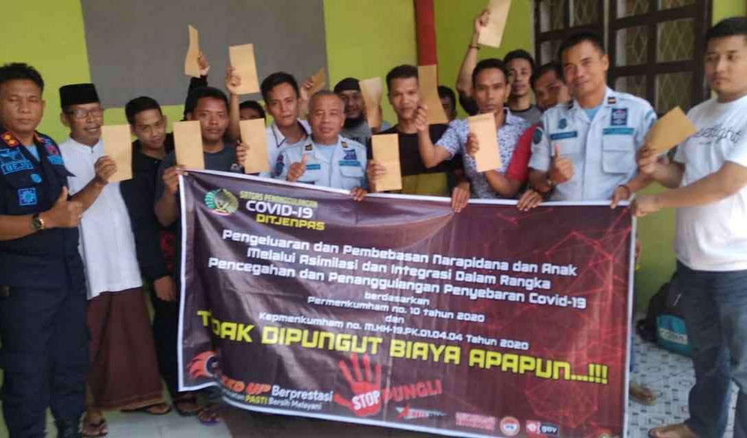 Warga binaan dan pihak Lapas Bangko
