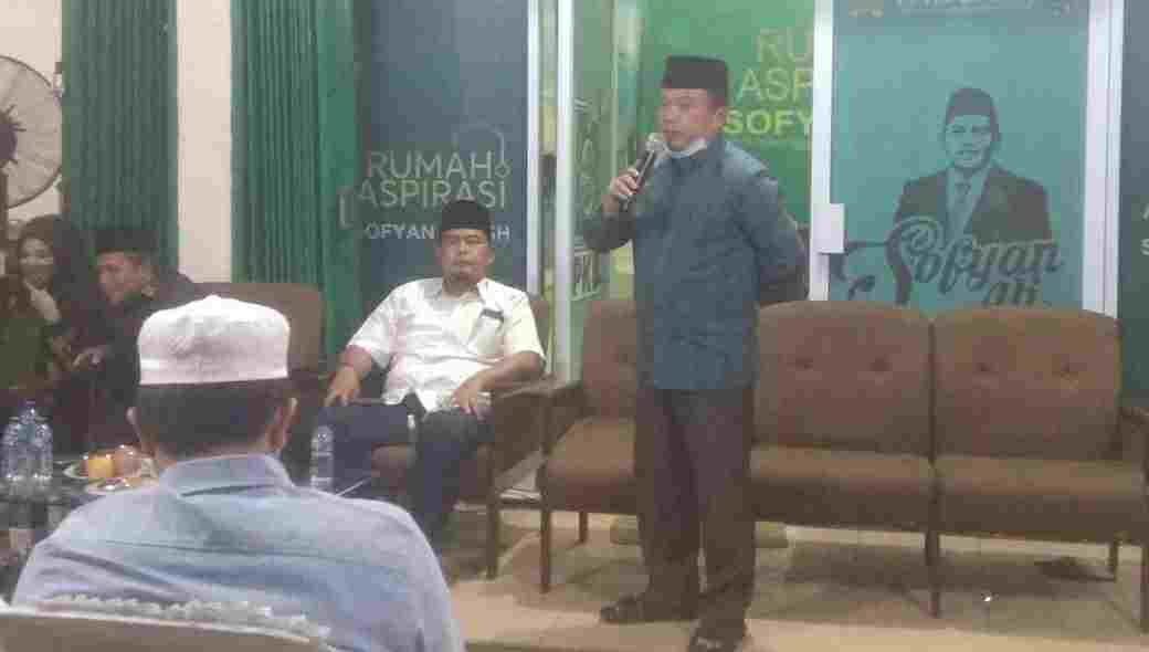 Al Haris ketika hadiri halal bihalal di Rumah Aspirasi Sofyan Ali