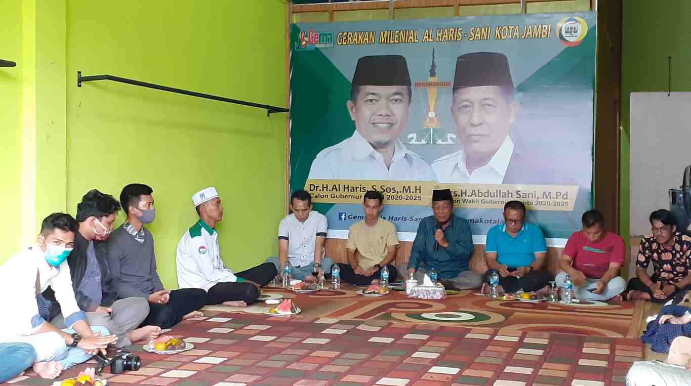 Abdullah Sani saat hadiri syukuran peresmian Posko GEMA Kota Jambi