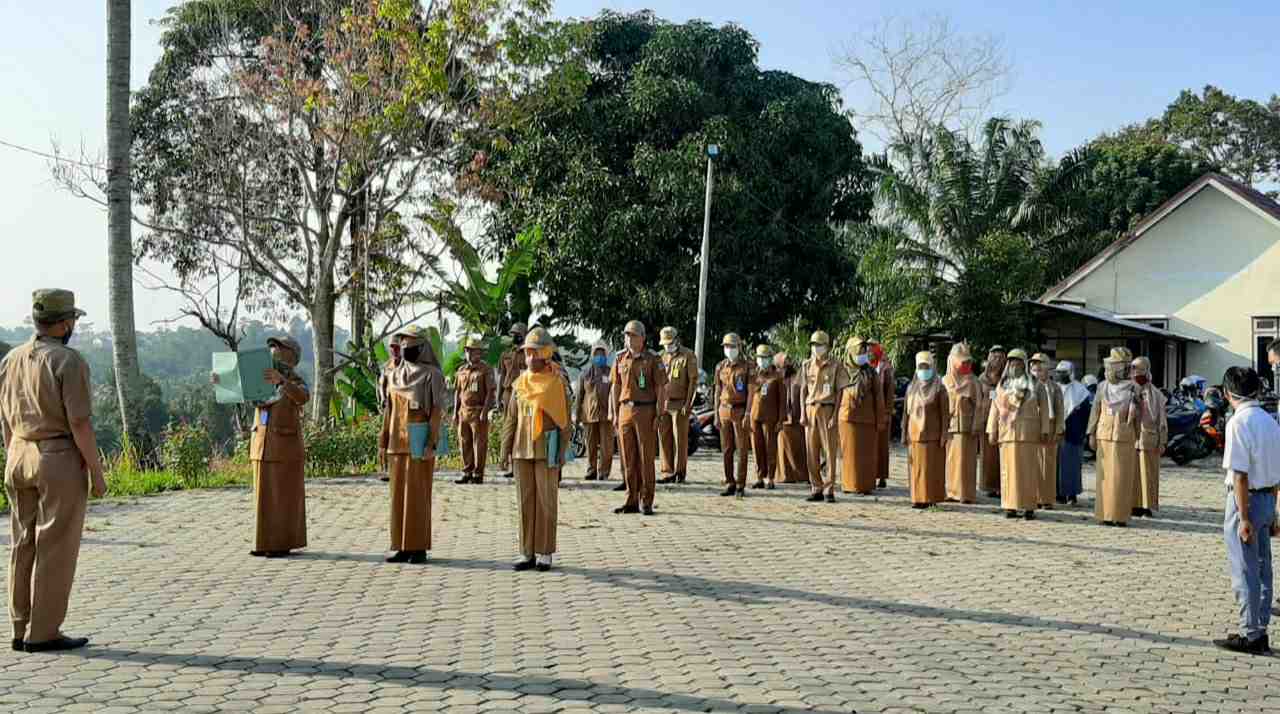 Diskominfo Merangin saat gelar upacara kedisiplinan