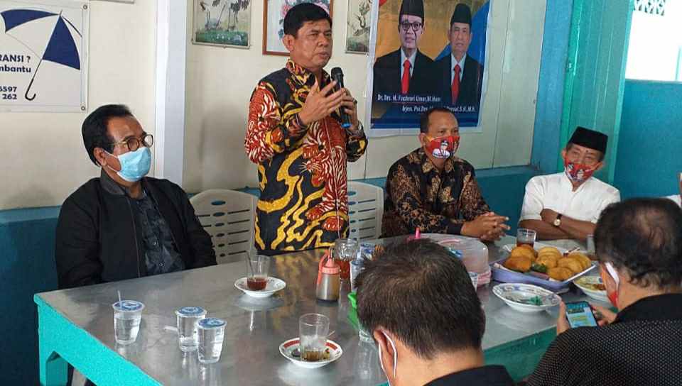 Syafril Nursal saat roadshow politik di Batanghari 