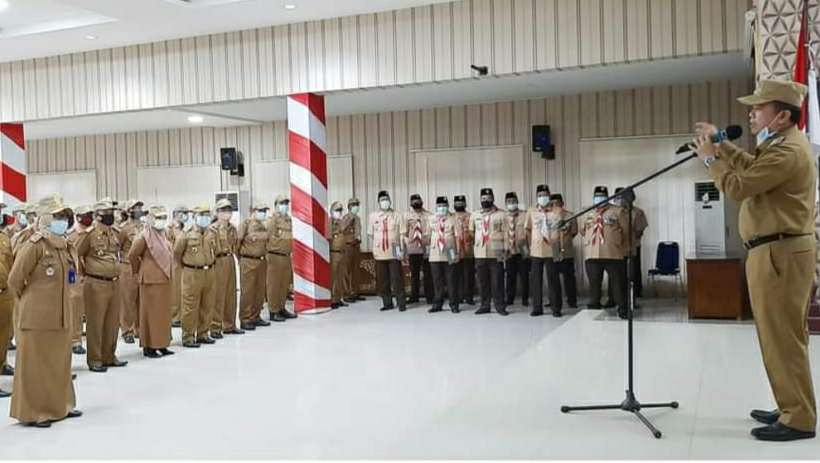 Al Haris saat pamit cuti dengan ASN