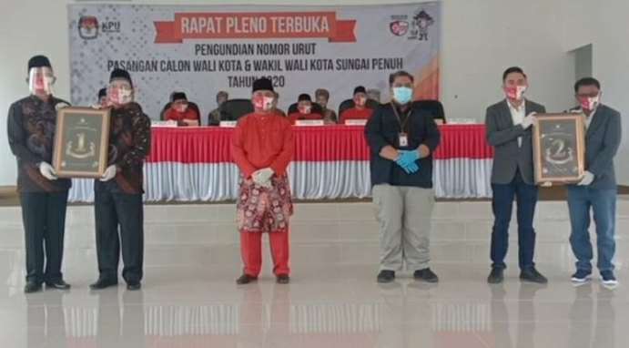 Pencabutan nomor urut Paslon di Pilwako Sungai Penuh