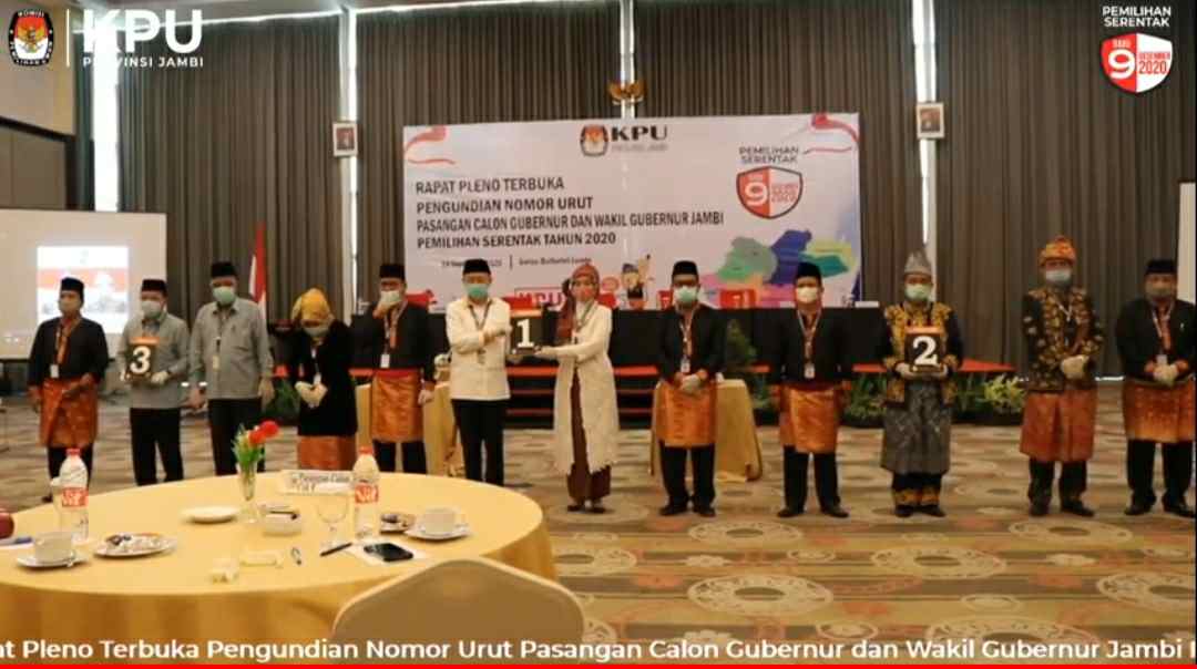 Pencabutan nomor urut Paslon di Pilgub Jambi 