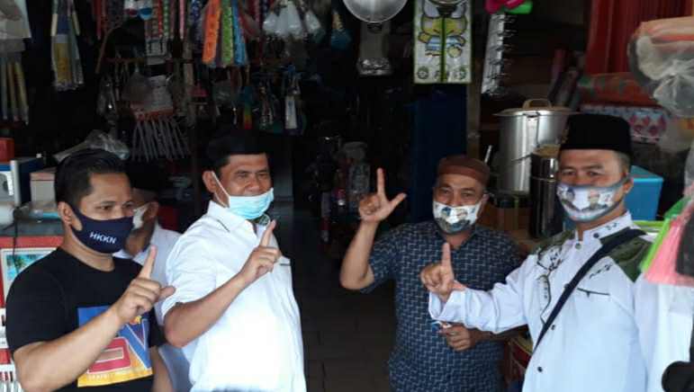 Syafril Nursal saat blusukan di Pasar KM 2,5 Tebing Tinggi 