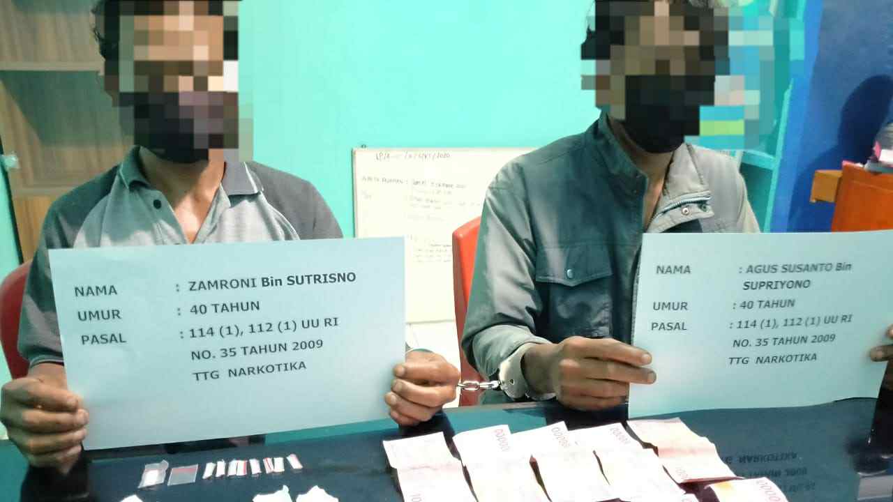 Dua pelaku yang diamankan Polres Merangin