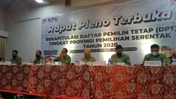 Rapat pleno terbuka rekapitulasi DPT Pilgub Jambi 2020