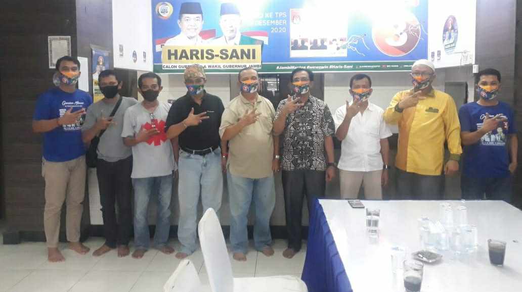 Tim Media Haris-Sani bersama Tim Pemenangan Merangin