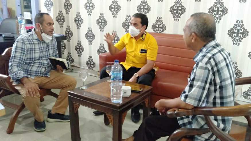 Ketua Tim Pemenangan Fachrori-Syafril saat kunjungi Jambi TV