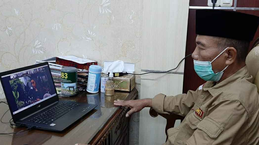 Mashuri saat ikuti vidcom lenyerahan DIPA dan TKDD 2021