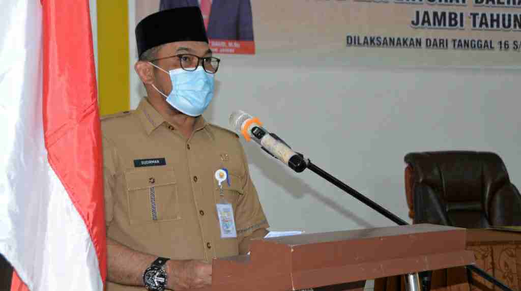 Sudriman saat membuka P2UPD Inspektorat Daerah Provinsi Jambi tahun 2020