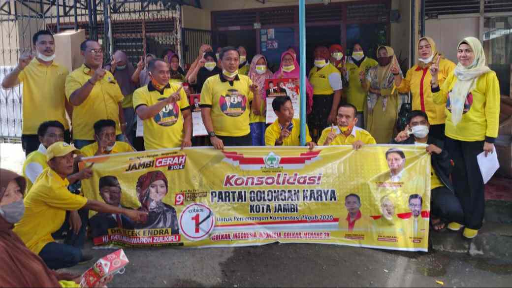 Golkar Kota Jambi saat sisit 62 kantong suara memenangkan CE-Ratu