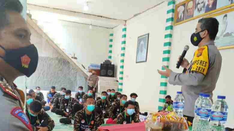 Kapolres Merangin, AKBP Irwan Andy saat hadiri Diklat PC Banser Merangin 