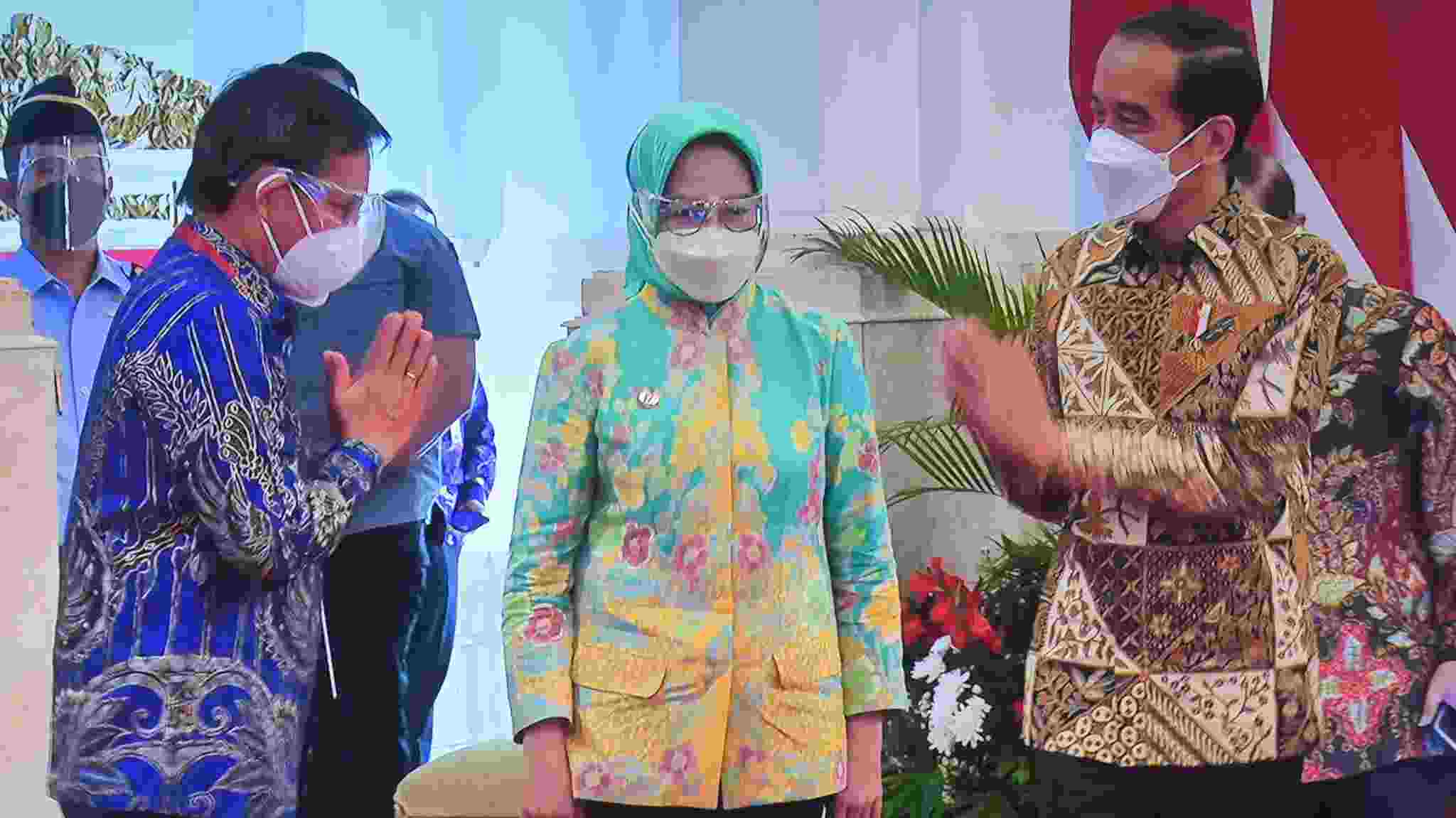 Presiden Jokowi pada pembukaan Munas VI Apeksi Tahun 2021