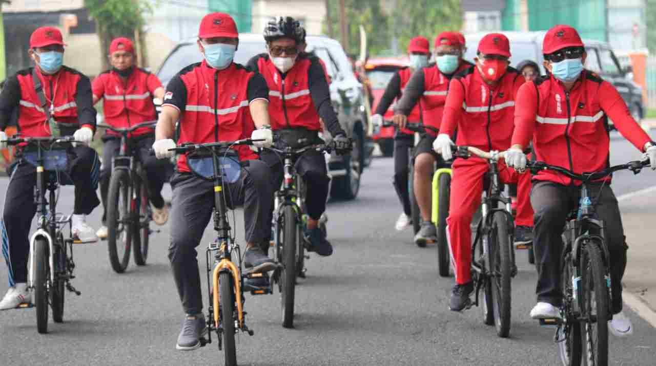 Gowes sehat DPD PDI Perjuangan Jambi
