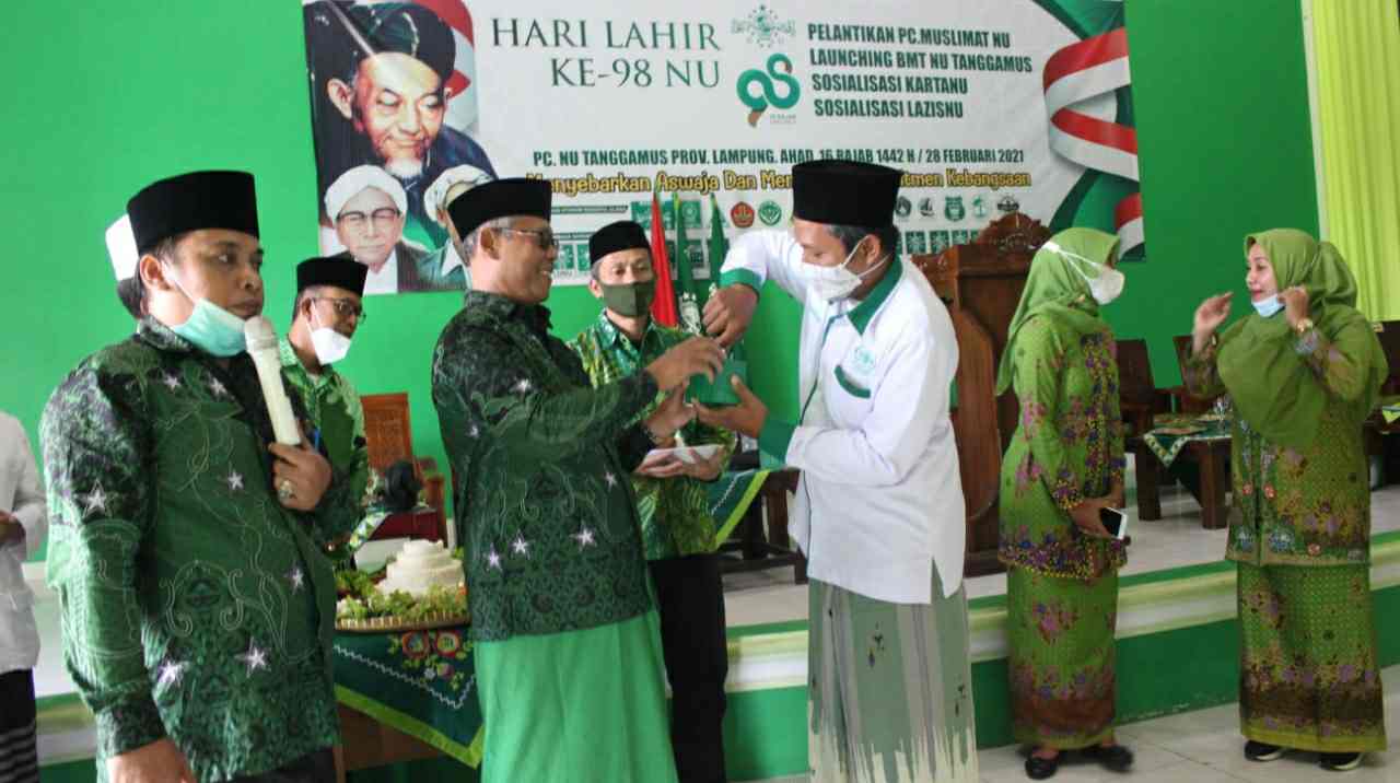 PC NU Tanggamus saat menggelar puncak Harlah NU ke-98