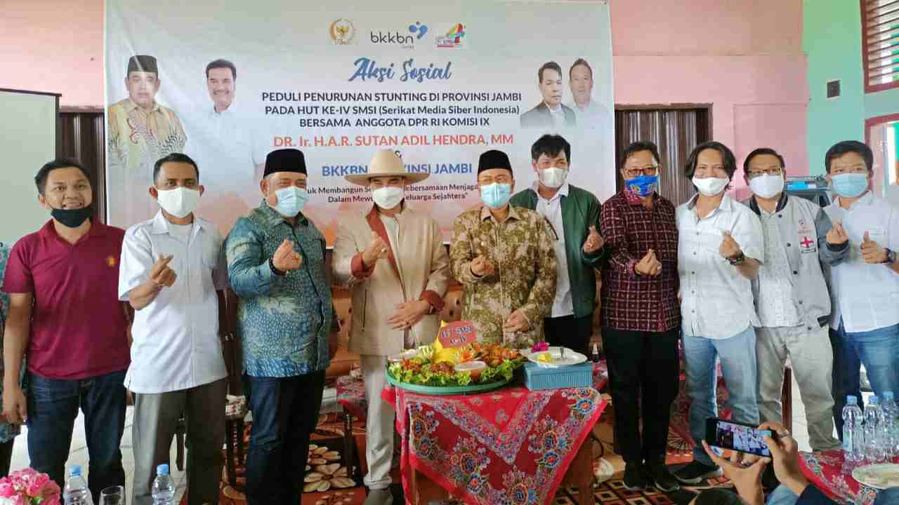 Aksi sosial peduli stunting kerjasama SMSI Jambi, BKKBN dan SAH