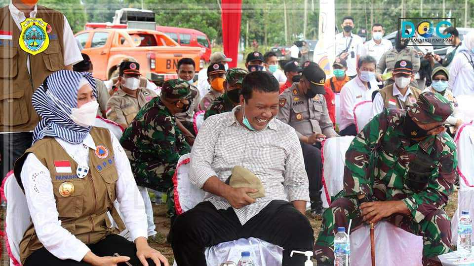 Romi saat dampingi Pj Gubernur Jambj dan Danrem 042/Gapu peresmian latihan penanganan Karhutla