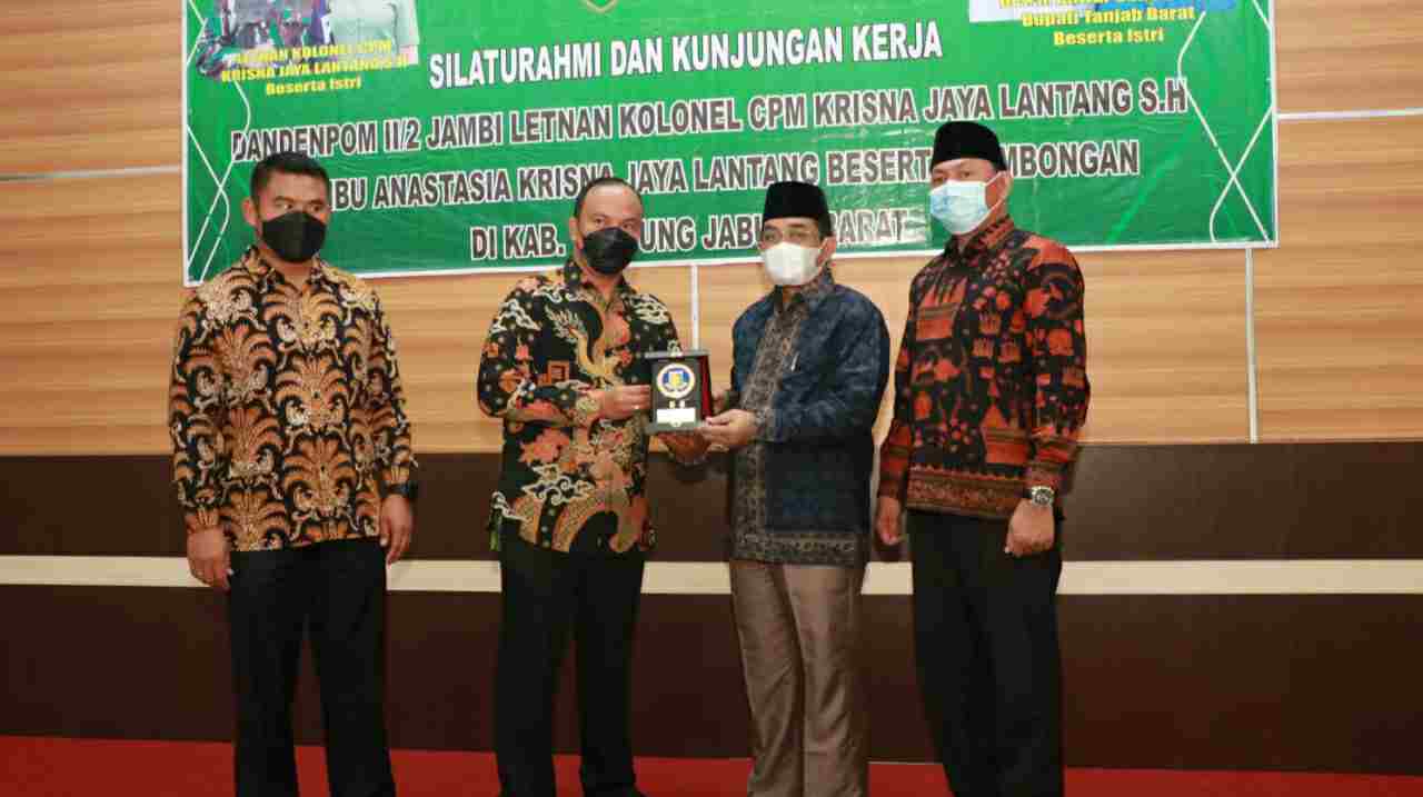 Anwar Sadat saat sambut kunjungan kerja Dandempom II/2 Jambi