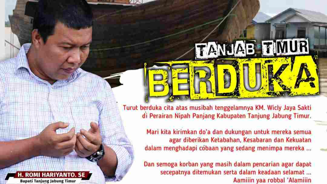 Tanjab Timur berduka atas tenggelamnya Kapal KM Wicly Jaya Sakti 