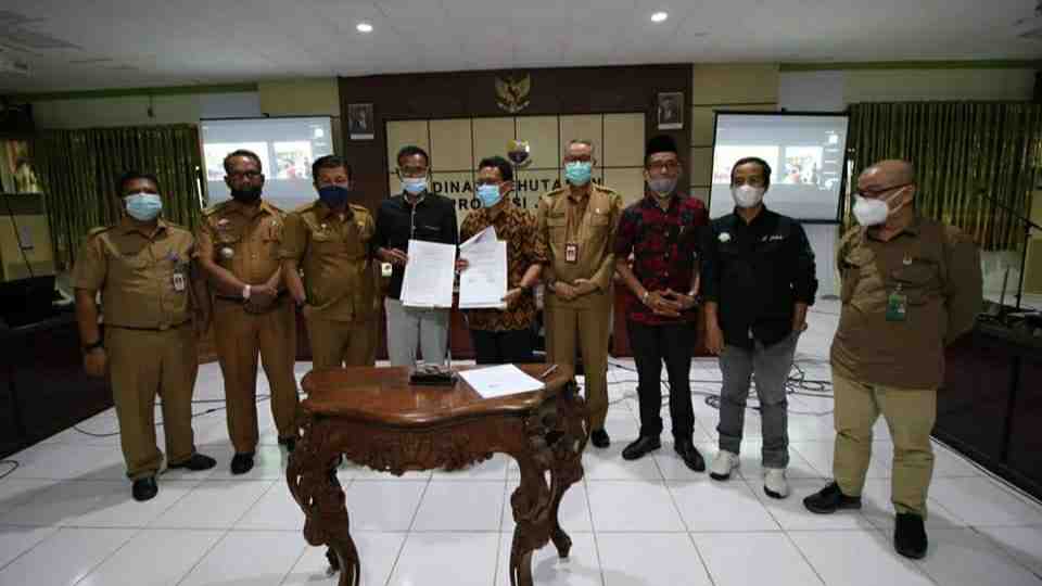 Penandatanagan NKK konflik Dusun Sialang Betuah dan PT Agronusa