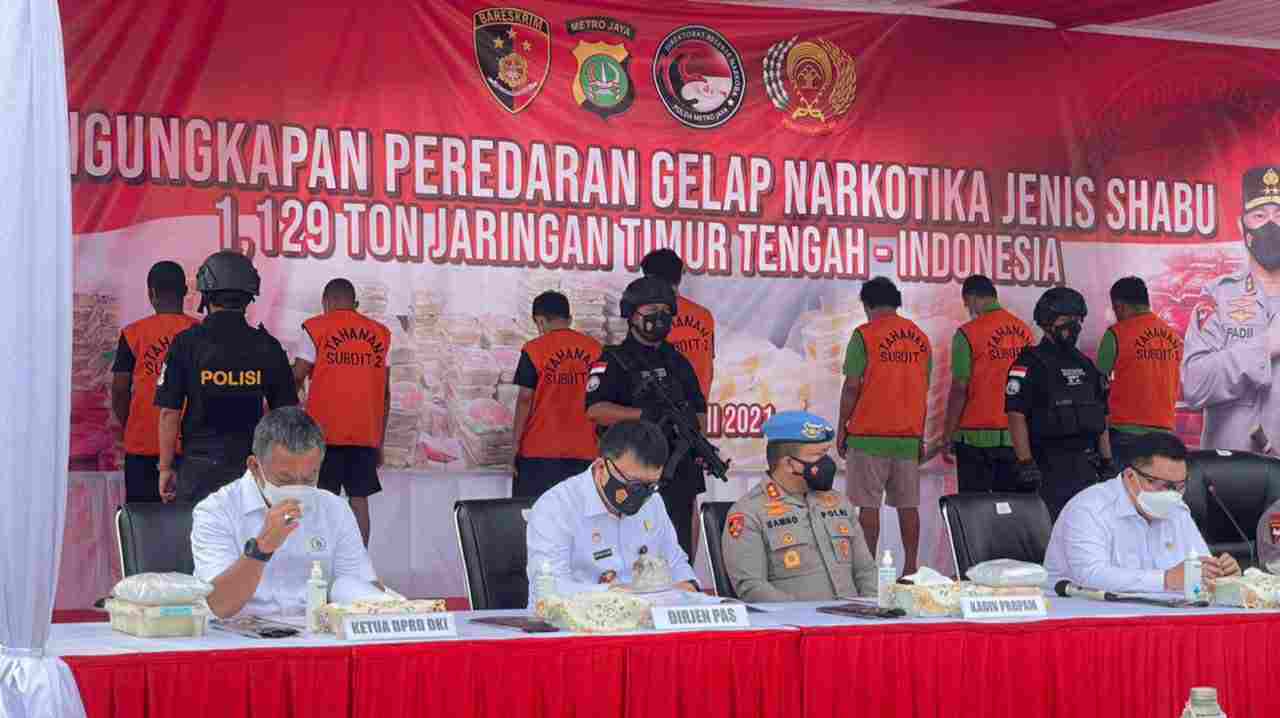 Pengungkapan peredaran gelap sabu-sabu 1 ton lebih jaringan timur tengah