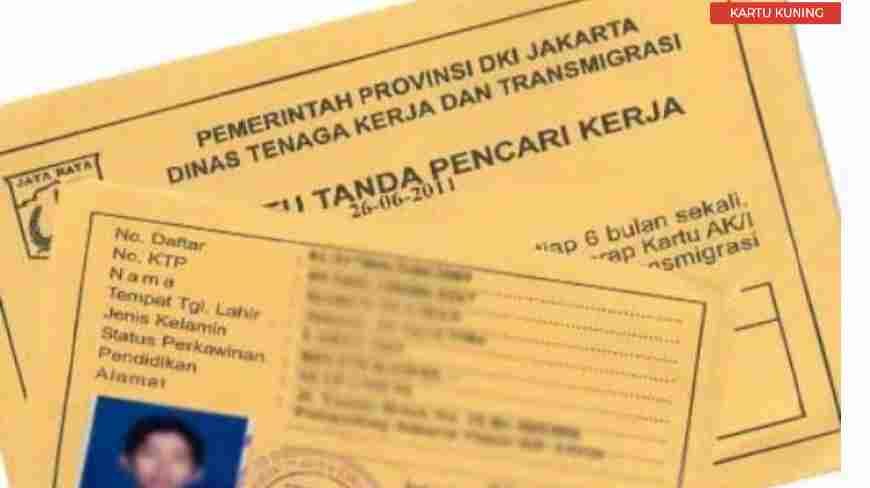 Kartu Tanda Pencari Kerja (kartu kuning)