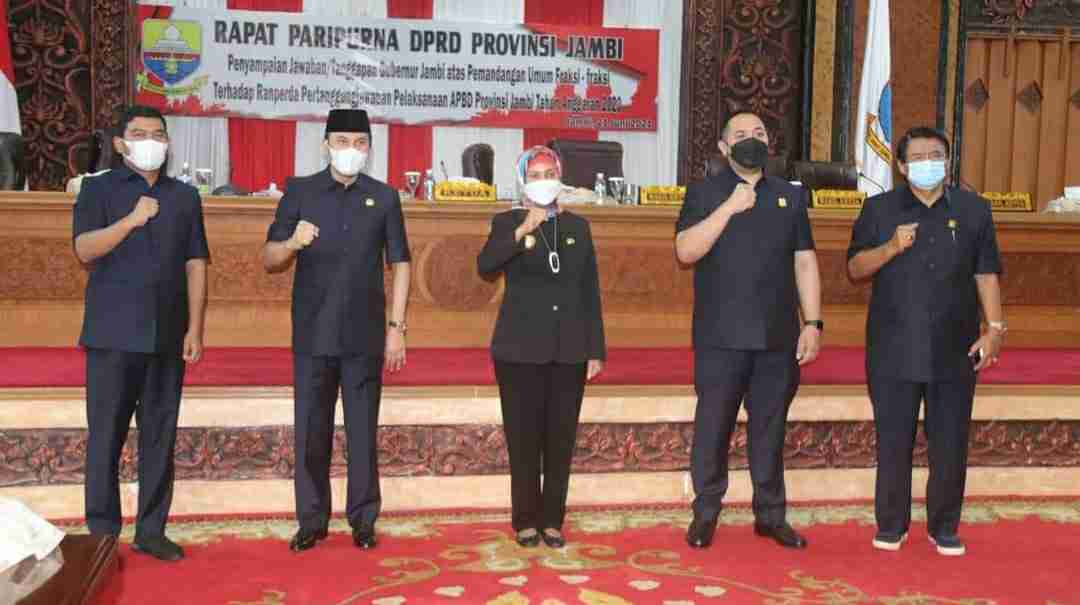 Pj Gubernur Jambi dan unsur pimpinan DPRD Provinsi Jambi 