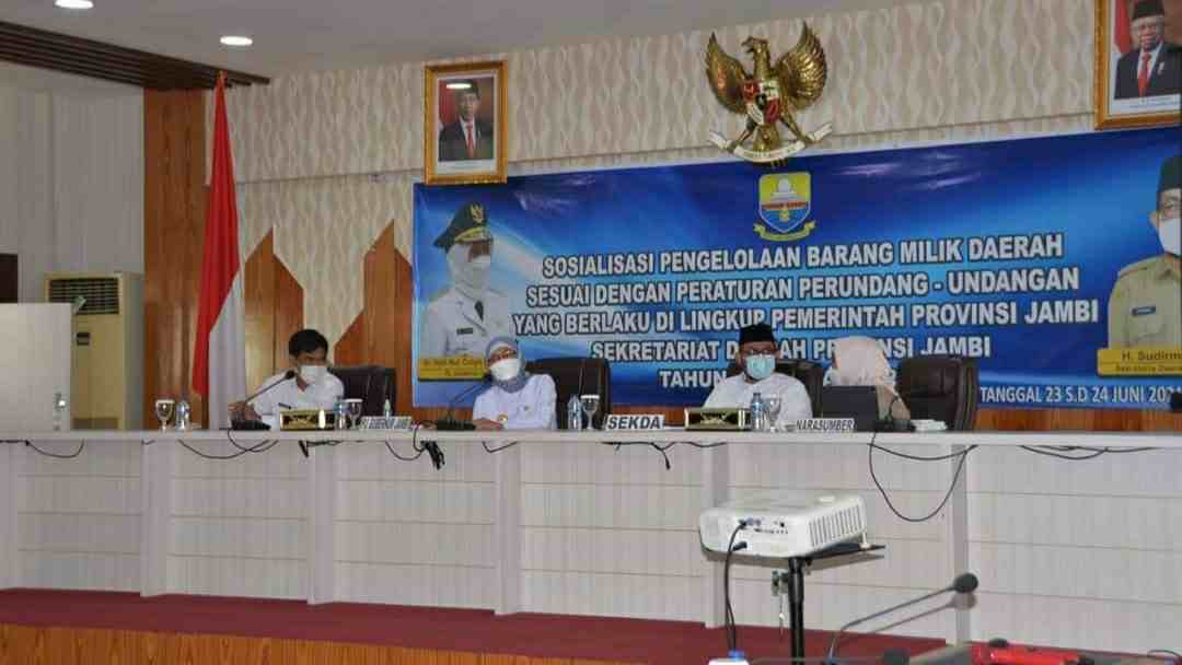 Pj Gubernur Jambi saat buka acara penyusutan barang milik daerah