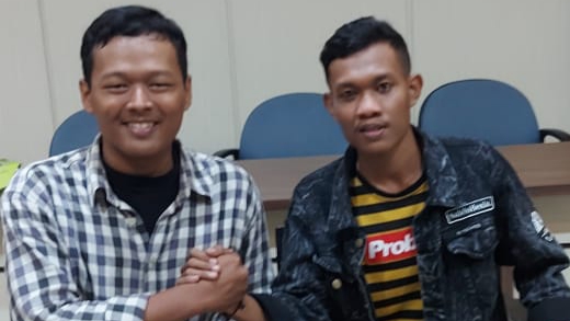 Ketua HIMSAR Jambi terpilih, Ikbal Hutomi (kiri)