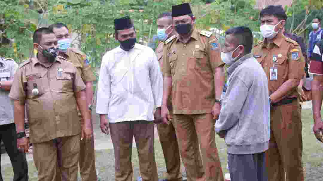 Wabup Hairan saat tinjau kebakaran di Desa Purwodadi
