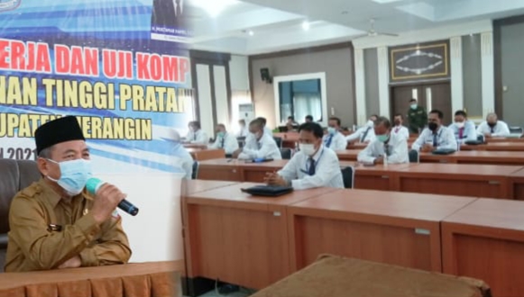 Mashuri saat buka kegiatan uji kompetensi pejabat pimpinan tinggal pratama Merangin 