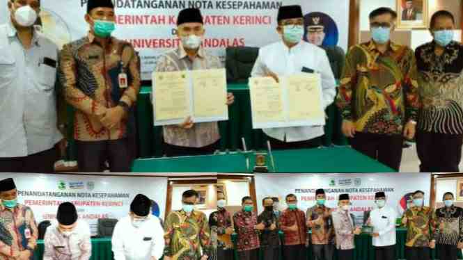 penandatanganan Nota Kesepahaman dengan Universitas Andalas di Rektorat UNAND Padang