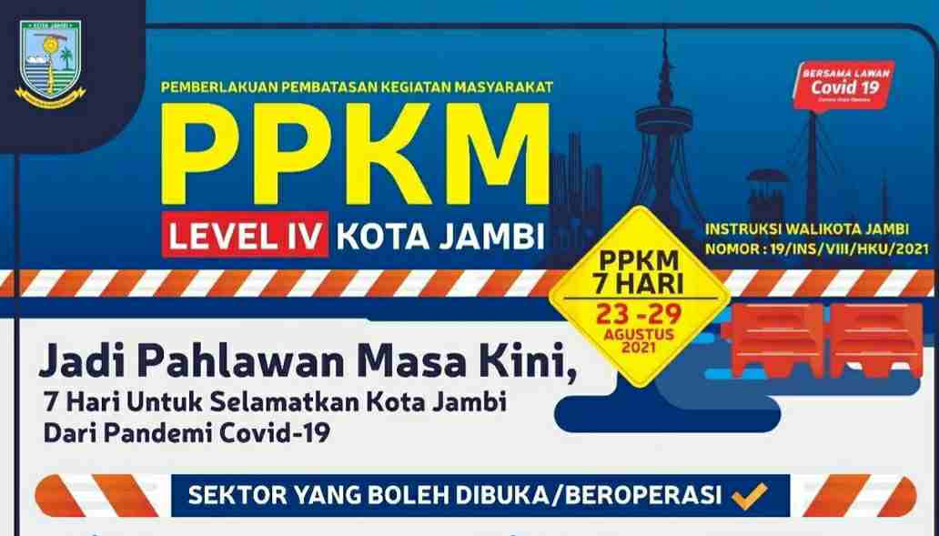 Pengetatan PPKM Level 4 Kota Jambi