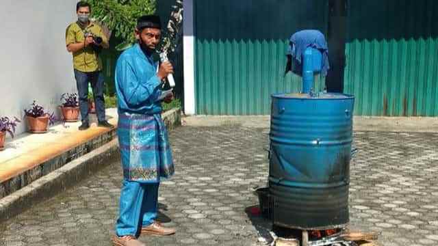 Drum penyuling cuka kayu 