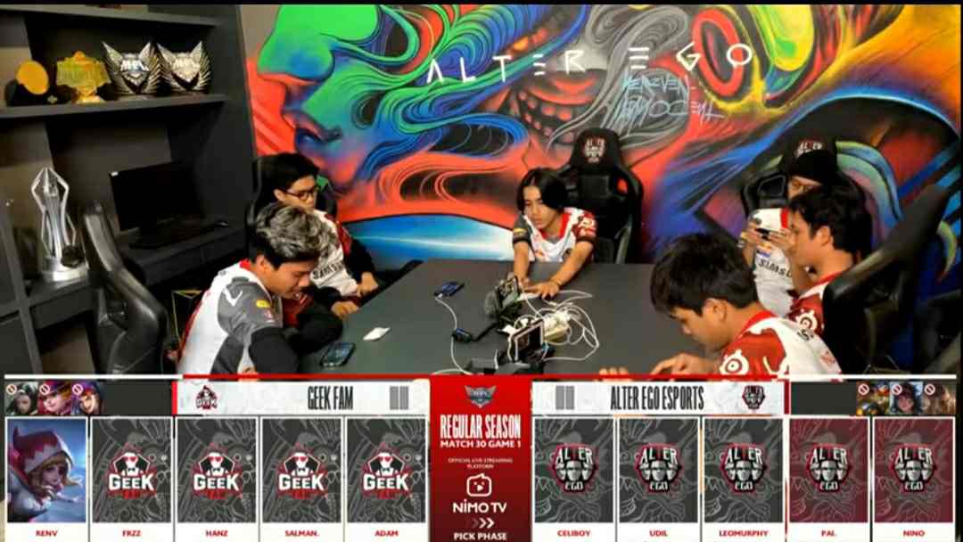 Alter Ego saat bertanding dengan Geek Fam di MPL ID Season 8