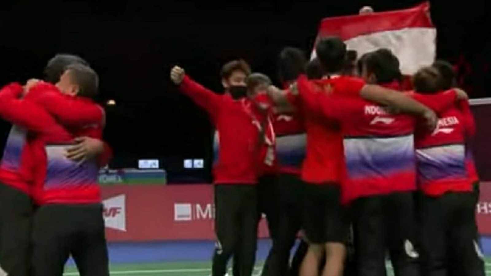 Tim Indonesia saat menjuarai Piala Thomas Cup 2020