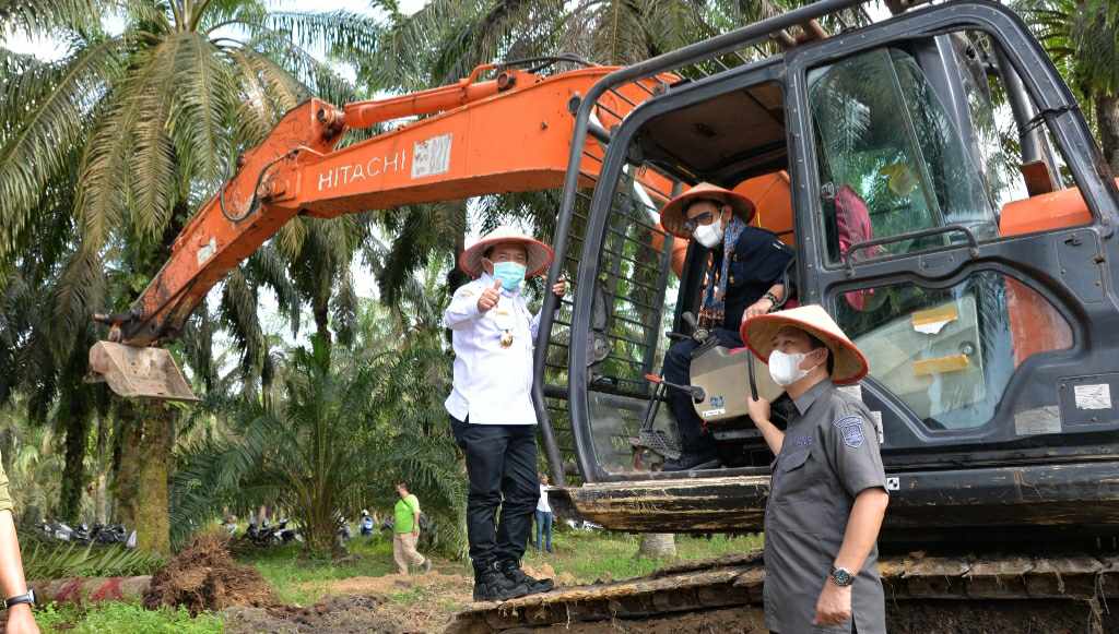Gubernur Al Haris saat dampingi Menteri Pertanian penanaman sawit di Bahar Utara 