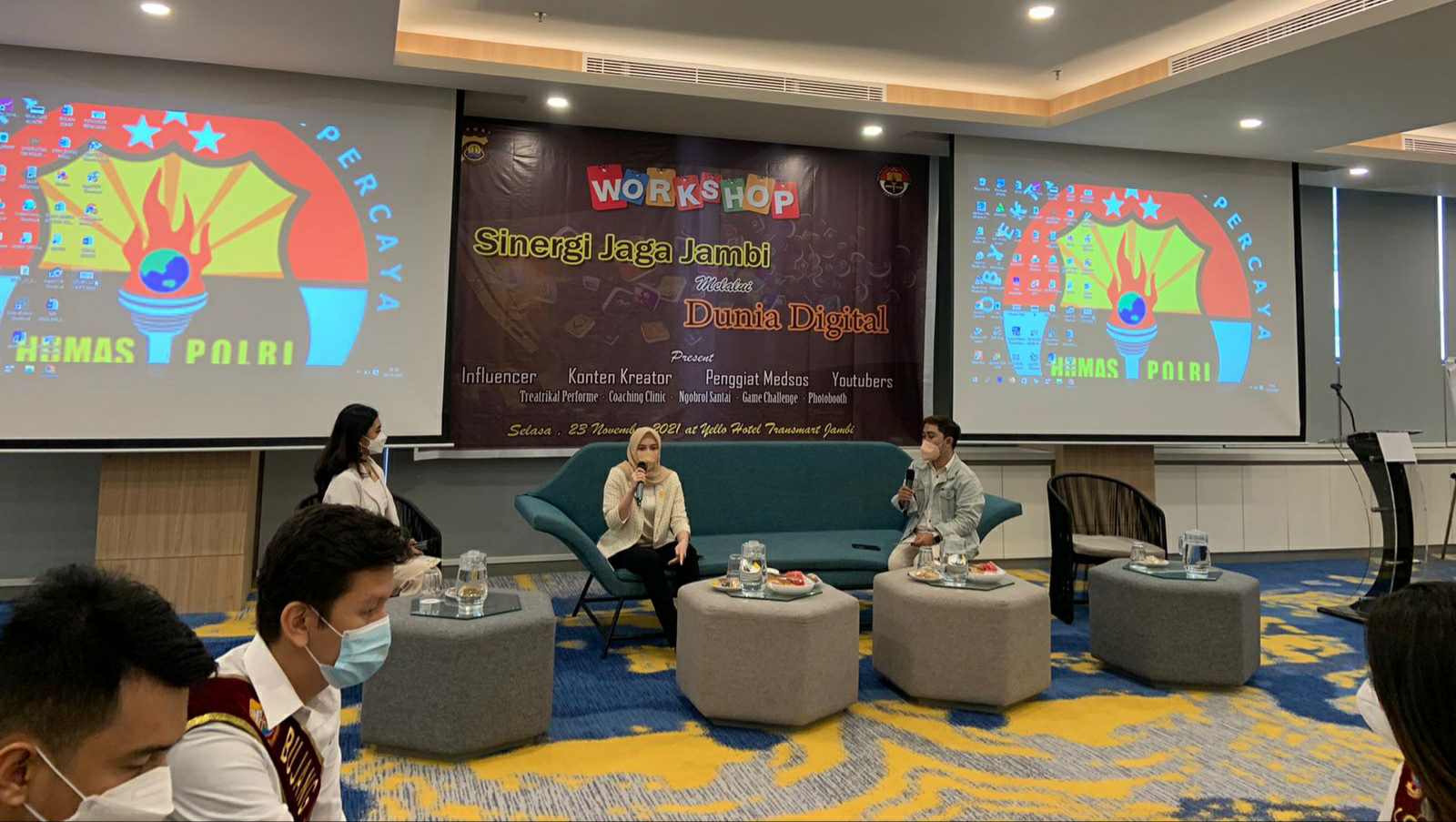 Workshop Sinergi Jaga Jambi Melalui Dunia Digital oleh Bidhumas Polda Jambi 