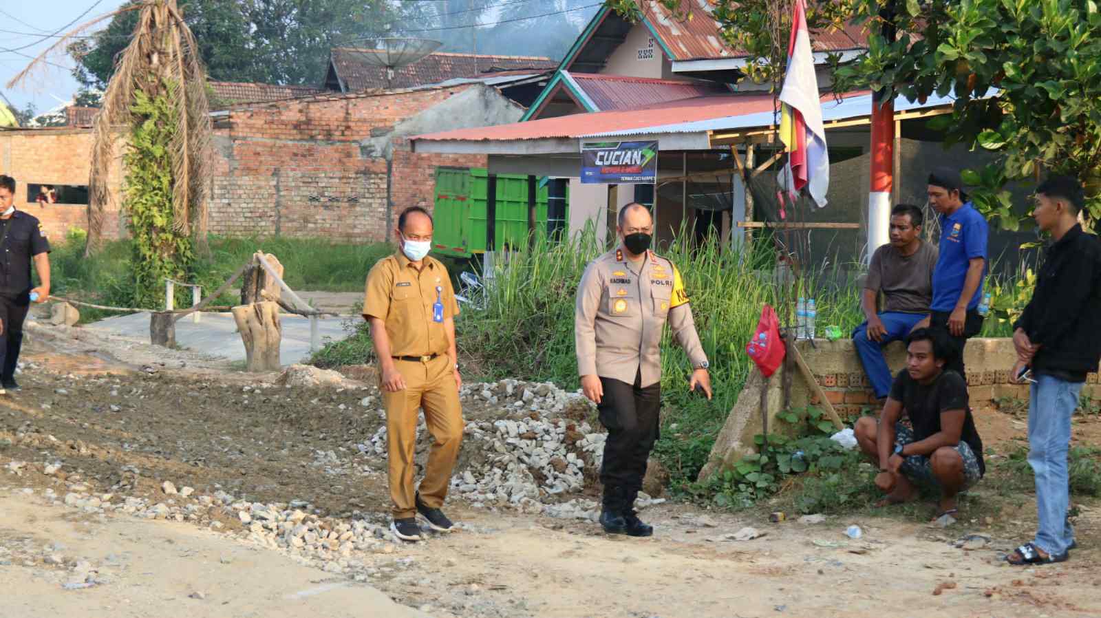 Kapolda Jambi saat cek jalur batu bara Bajubang - Tempino