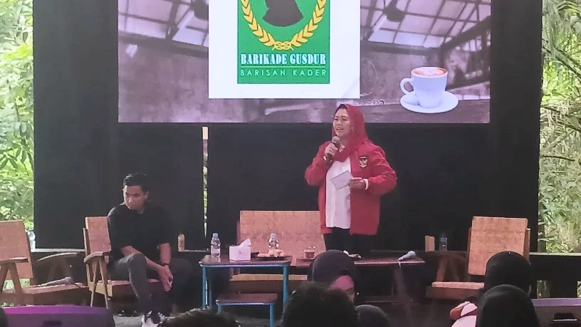 Yenny Wahid saat Ngopi bareng di Hello Sappa Caffe Kota Jambi, Kamis (4/1)