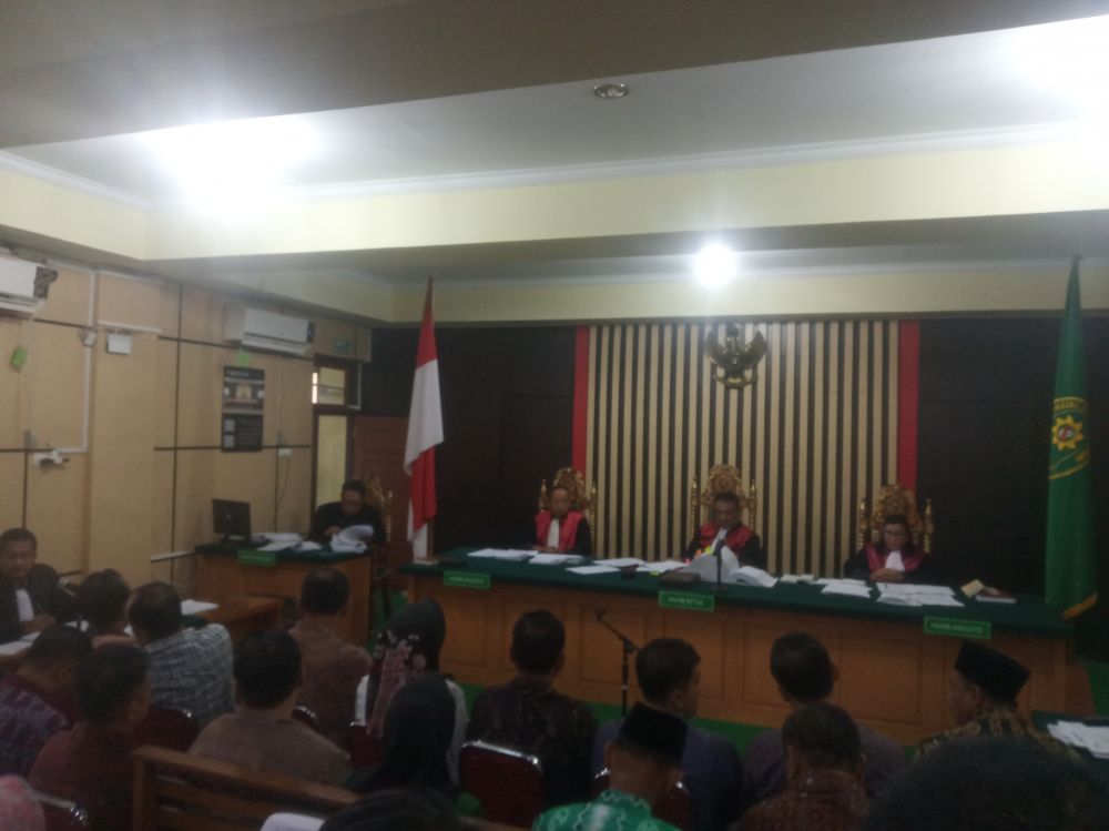 Para saksi saat mengahdiri di Pengadilan Tipikor Jambi 